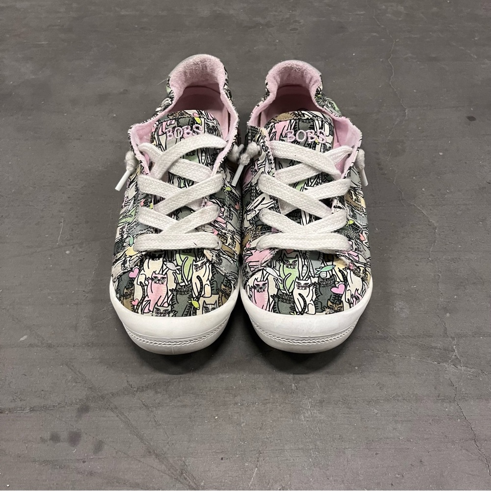 Bobs Skechers Foam All over cat print sneakers
